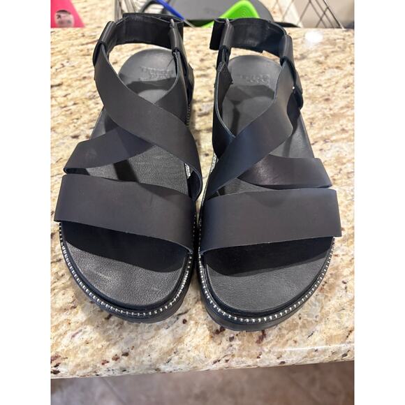 SOREL Roaming Criss Cross Black Slingbacks Sandals Women's Size 7 - Picture 4 of 8